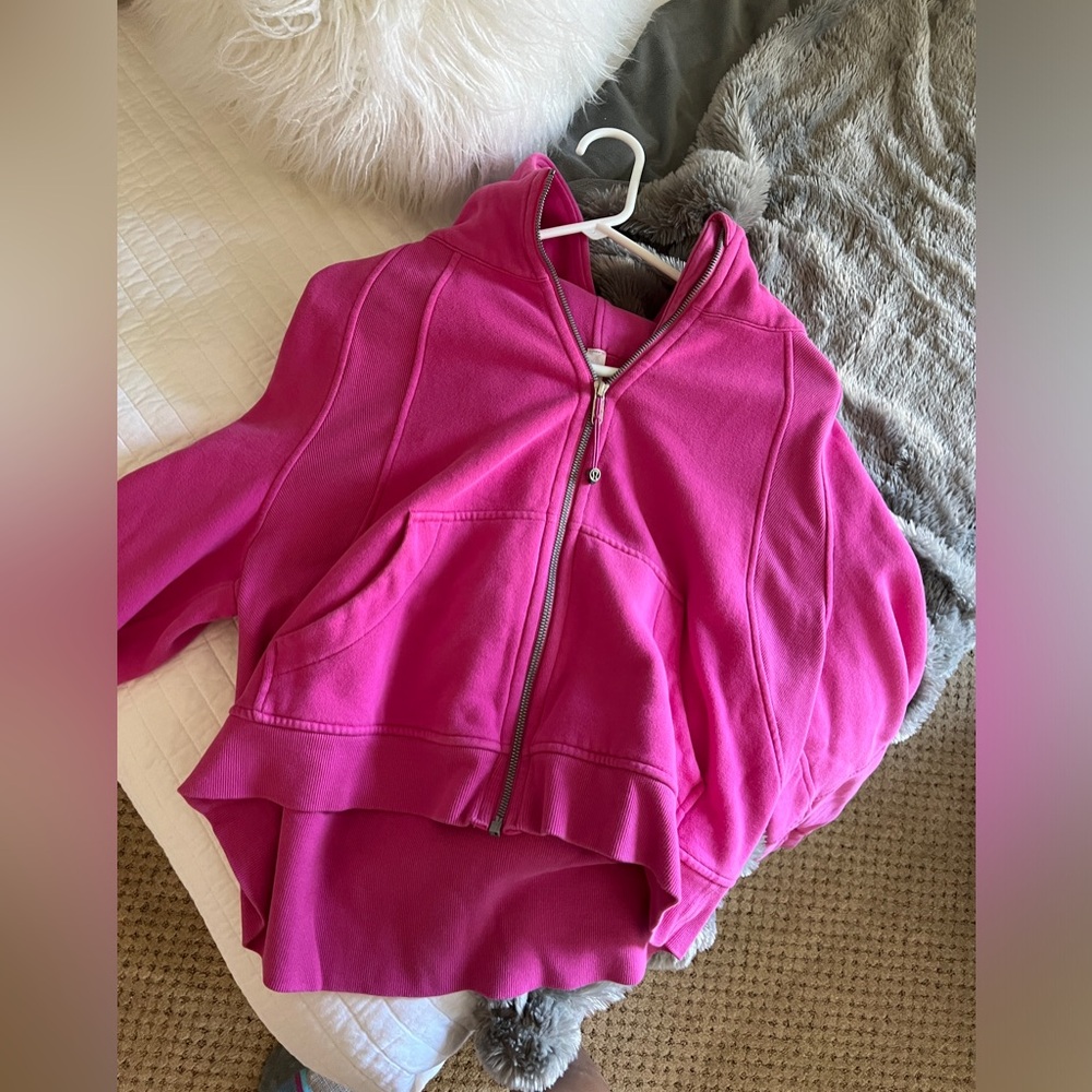 Sonic Pink Lululemon scuba Full zip